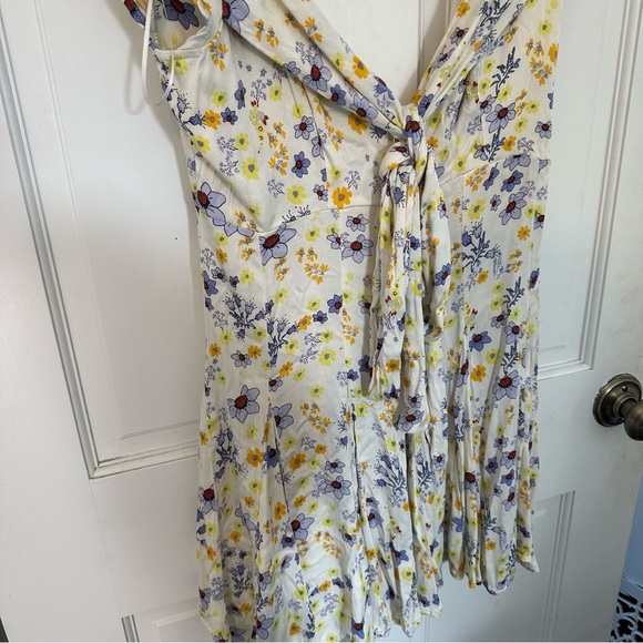 Free People It Takes Two Open-Back Mini Dress In Ivory Combo - Picture 6 of 9